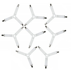 Spannbettlaken »8er Set verstellbare Bettlakenspanner, Betttuchsp«, BAYLI