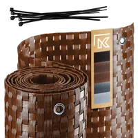 Kadax Balkonverkleidung 90 x 300 cm Honiggelb Rattan
