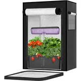 Gewächszelt für Aerogarden Hydrokultur-Anbausystem, 48 x 34 x 50 cm, Wachstumsmaschinen-Schutzhülle, schwarzes Anti-Licht-Komplettsystem, hochreflektierendes Mylar für Hydrokultur-Zimmerpflanzen