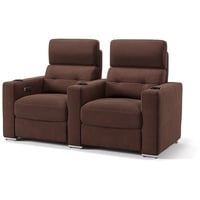 Sofanella 2-Sitzer Stoff Bari, Relaxsofa, Designsofa, Designer Couch, Italienisches Sofa, 2er Sofa braun