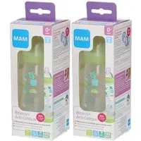 MAM Biberon anti-colique 260 ml de 0 à 6 mois motif Vert 2x1 pc(s)