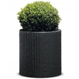 Blumentopf Rattan Pflanzentopf Dekorativer Pflanzkübel Blumenkübel 43cm