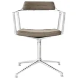 Vipp 452 Drehstuhl Dark Sand Textile Gleiter