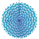 Papstar Dekofächer Ø 75 cm Bayrisch Blau