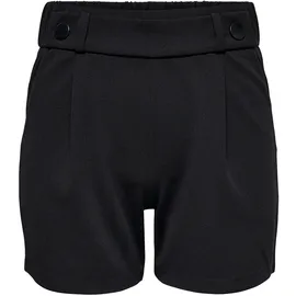 Jdy "JDYGEGGO SHORTS JRS NOOS", Damen, Gr. M (38), N-Gr, schwarz (schwarz detail:schwarz button), Jersey, Obermaterial: 95% Polyester, 5% Elasthan, unifarben, regular fit kurz, Hosen Shorts