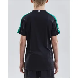 Craft Progress Contrast Trikot Kinder 9651 - black/team green 134/140