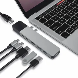 Hyper HyperDrive NET 6-in-2 USB-C Hub - Grau