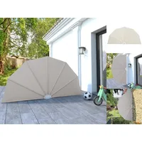 VidaXL Faltbarer Terrassen-Seitenfächer Creme 160 cm