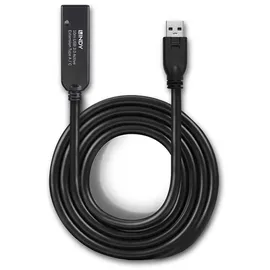 Lindy USB-A auf USB-C Adapter 10 m Schwarz
