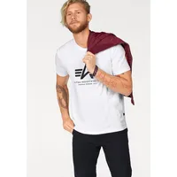 Alpha Industries T-Shirt mit Label-Print, Weiss, XL