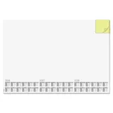 Sigel Schreibtischunterlage Memo 2026/2027/2028 weiß Papier 59,5 x 41,0 cm, 30 Blatt