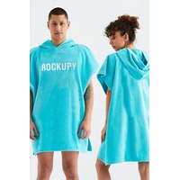 Rockupy Badeponcho Solo, Kapuze, aus Frottee blau L