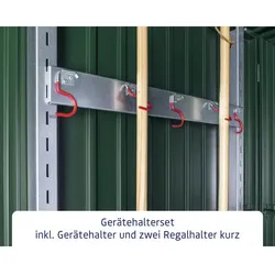 Ecostar Gerätehalter, Breite: 67,4 cm, Metall/Aluminium, für Gerätehaus - silberfarben