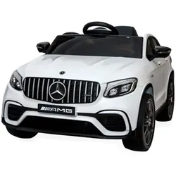 Moni Kinder Elektroauto Mercedes AMG GLC 63S, EVA-Reifen, Musik, Fernbedienung weiß
