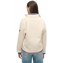 Superdry Outdoor Fleece Halbreißverschluss-sweatshirt Ecru M