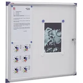 NOBO Schaukasten Pacific silber 6x DIN A4 78,4 x 2,2 x 81,5 cm, 1 St.