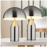 Bmf-versand Nachttischlampe 2er Set Tischlampe Schlafzimmer Nachttischleuchte Silber
