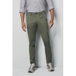 Chinos MEYER "Baumwollchino", Herren, Gr. 34, Länge 34, grün (oliv), 97% Baumwolle;3% Elasthan, unifarben, regular fit lang, Hosen, aus Biobaumwolle