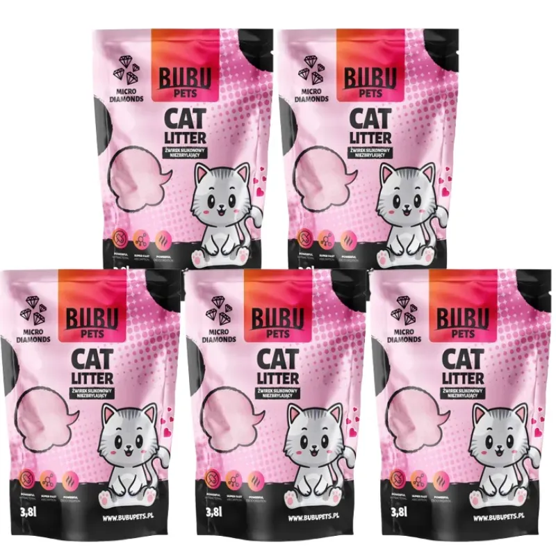 BUBU Pets Silikon-Zwischenlage Micro Pink Streu 5x3.8l