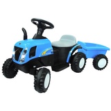 Jamara Ride-on Traktor New Holland mit Anhänger 6V blau