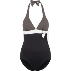 Damen s.Oliver Beachwear Badeanzug SCHWARZ|olivgrün 38 A-B