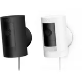 Ring Stick Up Cam Plug-in IP-Sicherheitskamera, Innen & Außen, Kabellos, 2400 MHz, Tisch/Wand, Schwarz