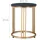Relaxdays Beistelltisch MARMO, Metall & MDF, runder Sofatisch, schwarz/Gold
