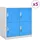 vidaXL Schließfachschrank Stahl 90 x 45 x 92,5 cm blau/hellgrau 5 Fächer