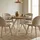 dekori.interiors Runder Ausziehbarer Tisch 90 x 76 x 90 cm Eiche Craft Golden/Weiß