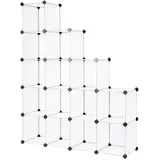 dibea Steckregal 30 x 30 x 30 cm transparent / transparent