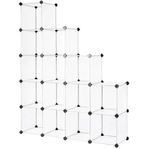 dibea Steckregal 30 x 30 x 30 cm transparent / transparent