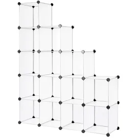 dibea Steckregal 30 x 30 x 30 cm transparent / transparent