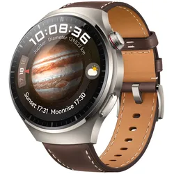 Smartwatch HUAWEI "Watch 4 Pro, 3,8 cm (1,5 Zoll) AMOLED-Display", grau (braun), Smartwatches, 4G (LTE), eSIM und LTE, SPo2, Sturzerkennung, One Touch Health