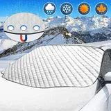 luxuskollektion Frontscheibenabdeckung Auto Winter Magnet 2 St. 193x126 cm