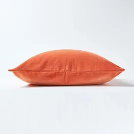 Homescapes Kissenbezug Samt 60 x 60 cm Orange