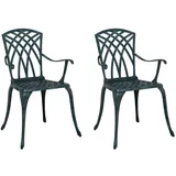 vidaXL Gartenstuhl 53 x 51 x 88,5 cm Grün 2 St.
