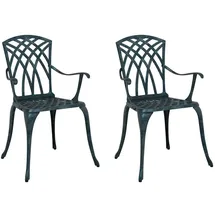 vidaXL Gartenstuhl 53 x 51 x 88,5 cm Grün 2 St.