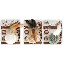 all for paws AFP Snow Ball lamswol met veren en Catnip assorti