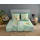 Muller Textil Chiemsee Blumen Grün 135 x 200 cm + 2 x 80 x 80 cm