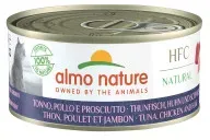 Almo Nature HFC Natural met tonijn, kip en ham natvoer kat  24 x 150 g