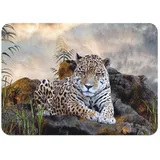 Platzset mit Unterseite aus Kork, Motiv: Jaguar Südamerika, Wildtiere, groß, 39,5 x 28,5 cm