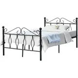 [en.casa] Metallbett Apolda 120x200 cm Schwarz