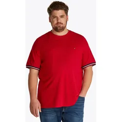 T-Shirt »BT-GLOBAL STRIPE CUFF TEE-B«, Große Größen, Gr. 4XL, Medium Red, , 30811631-4XL
