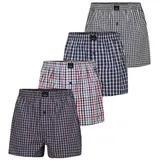 Götzburg Boxershorts kariert blau 6 4er Pack