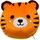 Puckator Relaxeazzz Plüsch Tiger Reisekissen 30 x 20 cm Mehrfarbig