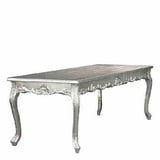 Casa Padrino Esstisch Barock Esstisch Silber 180cm - Esszimmer Tisch