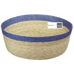 ASA Korb L rund, Natur mit hellblauem Rand D.44cm,
