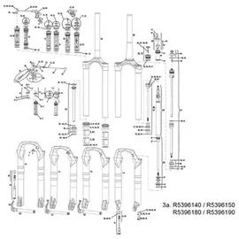 RockShox Gabel DUAL AIR Weiß 3x3x4cm, 11.4015.396.140