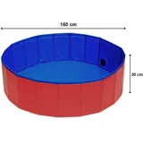 Hundepool Planschbecken Kinder Pool Baby Hundebad Rot 160x30 cm R5 - Rot