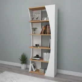 cotecosy Bücherregal 150 x 63,6 x 23,8 cm Weiß